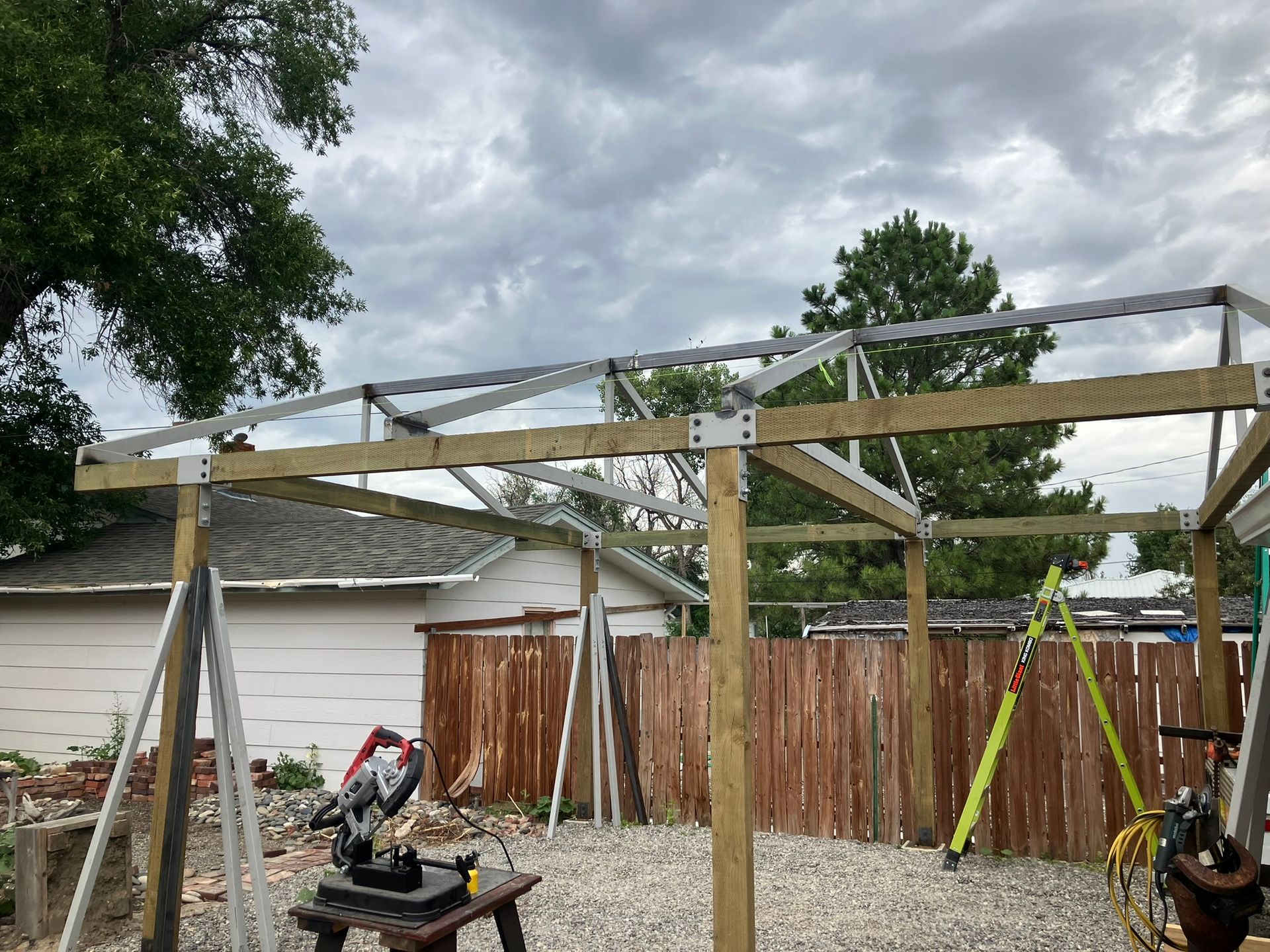 Backyard carport structure
